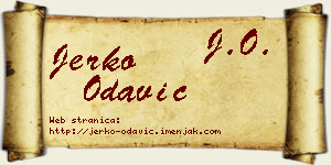Jerko Odavić vizit kartica